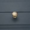 Mushroom 25mm Cupboard Knob Antique Brass