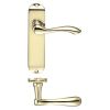 Zoo Hardware Project Arundel lever on latch backplate - 175mm x 42mm - Electro Brass