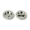 Polished Marine SS (316) 75mm Art Deco Round Pull - Privacy Set