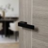 Tupai Rapido VersaLine Tobar Lever Door Handle on Long Rose - (Without Decorative Plate) - Pearl Black (Pair)