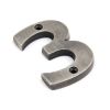 Antique Pewter Numeral 3