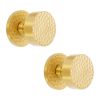 Hammered Knurlmond Mortice Door Knob Satin Brass