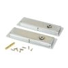 Satin Chrome 175mm Art Deco Rectangular Pull - Privacy Set
