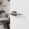 Forme Naxos Lever Door Handle on Minimal Square Rose - Urban Graphite (Pair)