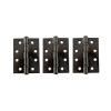 Atlantic Ball Bearing Hinges Grade 13 Fire Rated 4" x 3" x 3mm set of 3 - Black Nickel