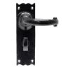Black Cottage Lever Bathroom Set