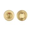 Zoo Hardware Turn and Release with Indicator complete with escutcheon and 5mm spindle - 52mm Rose - Grade 201 - Satin Brass