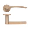 Zoo Hardware Adria lever on round rose - Tuscan Rose Gold