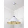 Smooth Brass Hockley Pendant in Birch