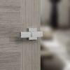 Senza Pari Panetti Lever Door Handle on Flush Square Rose - Polished Chrome (Pair)