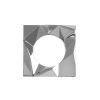 Zoo Hardware Spare Frattura Lever Square Rose Pack - Polished Chrome