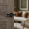 STATUS Nebraska Door Handle Pack (Latch Set - 2.5" CE Latch, 4" Fire Rated Hinges x3) - Matt Black