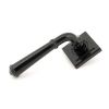 Black Regency Lever on Rose Set (Square)