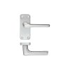 Zoo Hardware Contract Aluminium Lever on Latch Backplate - Satin Aluminium
