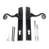 Black Monkeytail Slimline Lever Espag. Lock Set - LH
