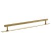 Millhouse Brass Paddington Spiral T-Bar Cabinet Pull Handle on Backplate 320mm - Satin Brass