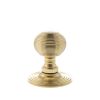 Old English Ripon Solid Brass Reeded Mortice Knob on Concealed Fix Rose - Raw Brass