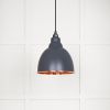 Hammered Copper Brindley Pendant in Slate