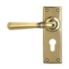 Aged Brass Newbury Lever Euro Lock Set