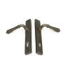 Burnished Brass Reeded Slimline Lever Espag. Lock Set