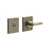 CR-804 Antique Brass Thumb Turn & Lock Square Rose - By Frelan Hardware - CR-804B7AB
