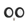 Oval Standard Escutcheon Black/Chrome