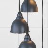 Smooth Nickel Brindley Cluster Pendant in Soot
