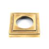 Aged Brass Hammered Newbury Lever on Rose Set (Square) - Unsprung