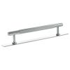 Millhouse Brass Battersea Linear T-Bar Cabinet Pull Handle on Backplate 160mm - Polished Chrome