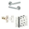 Complete Bari Door Handle Pack - Internal Doors - Polished Chrome - 64mm / 4-inch Hinges - JE-D1A-PC
