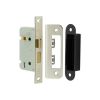Jedo Kontrax 2 Lever Sashlocks with Square Forend & Radiused Strike Plate 65mm Nickel Plate - By Frelan Hardware - JL470NP