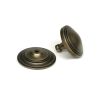 Burnished Brass Art Deco Centre Door Knob