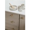 Satin Brass Mushroom Cabinet Knob 38mm
