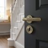 Complete Venice Door Handle Pack - Sashlock - Antique Brass - 76mm / 4-inch Hinges - JE-F8A8-AB