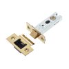 Jedo Heavy Duty Tubular Latches - 45 Degree Short Travel 76mm Brass Finish - By Frelan Hardware - JL-HDT76PVD