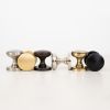 Millhouse Brass Edison Solid Brass Domed Mortice Knob on Concealed Fix Rose - Matt Black