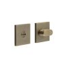 CR-801 Antique Brass Thumb Turn & Lock Square Rose - By Frelan Hardware - CR-801B7AB