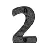 The Tudor Numeral 2 - 3" Black Iron