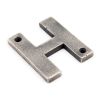 Antique Pewter Letter H