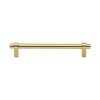 Heritage Brass Cabinet Pull Industrial Design 160mm CTC Polished Brass Finish