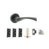 Atlantic Colorado Door Pack Bundle (3" Latch, 3"x2" Hingesx3) - Matt Black