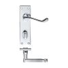 Zoo Hardware Project Victorian scroll lever on bathroom backplate -150mm x 40mm - Polished Chrome
