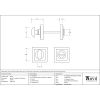 Pewter Round Thumbturn Set (Square)