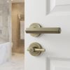 Complete Hex Door Handle Pack - Heavy Duty Tubular Bathroom (Plain Thumb Turn) - Antique Brass - 64mm / 3-inch Hinges - JE-C30B2-AB