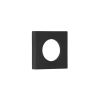 Burlington Square Plain Outer Rose Black - By Frelan Hardware - BUR150MB
