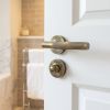 Complete Venice Door Handle Pack - Heavy Duty Tubular Bathroom (Standard Thumb Turn) - Antique Brass - 76mm / 3-inch Hinges - JE-F31B3-AB