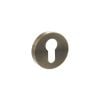 Senza Pari Euro Escutcheons on Minimal Round Rose - Antique Brass