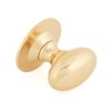 Polished Brass Oval Cabinet Knob 40mm