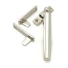 Polished Nickel Night-Vent Locking Art Deco Fastener