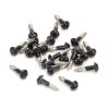 Black SS 3.0 x 12 Roundhead Screws (25)